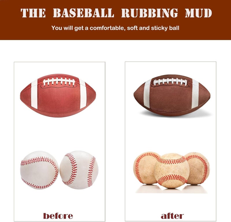 ZOXY Football Rubbing Mud for Breaking in & Enhanced Grip & Darkening Leather, Take The Shine Off New Balls, Football Mud for Leather & Composite Game Balls - Image 3
